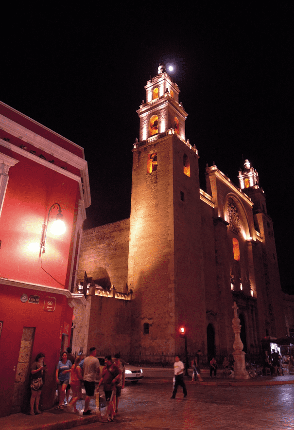 Cathédrale Mérida de nuit
