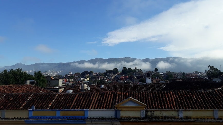 Vue de la ville de San Cristobal depuis notre hôtel
