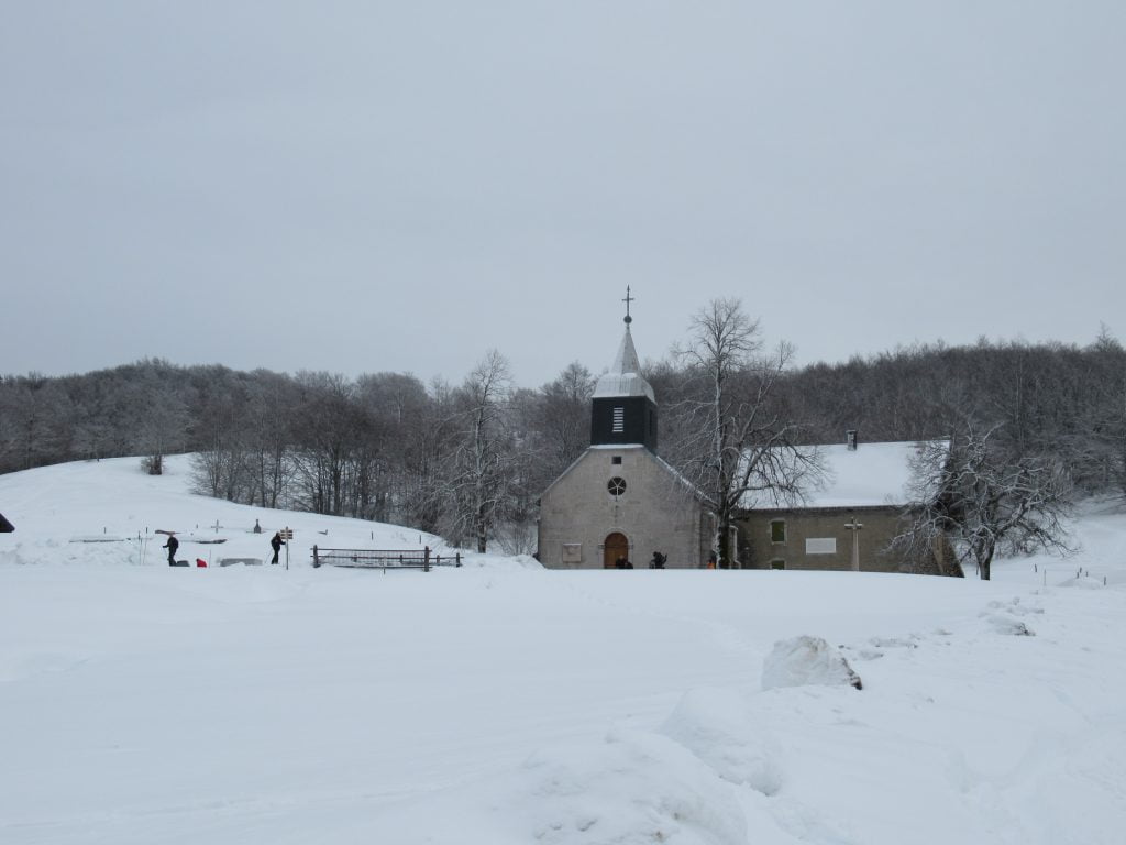 La Chapelle de Retord sous la neige